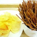 과자만들기 - 감자칩 & 스파게티 면스틱 만들기 간단한 안주 이미지