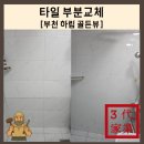 하림골든뷰APT | 타일 부분교체 비용 들뜬타일 교체 깨진타일 교체 화장실 타일 부분교체 시공후기[부천 하림 골든뷰 2차]
