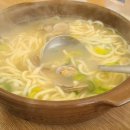 청정바지락칼국수，보리밥