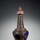 중국 고미술품 청 건륭 도자기 제람묘금전지연문불탑 이미지