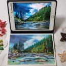 자연풍경 파스텔아트 이미지