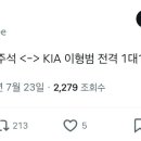 [오피셜] 한화 하주석 ＜-＞ KIA 이형범 전격 1대1 트레이드 이미지