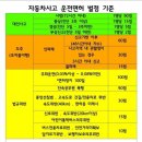 자동차사고 운전면허 벌점 기준 이미지