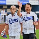 삼성라온즈 경북고등학교날 천경준 회장 시구 모습(2022.8.27) 이미지