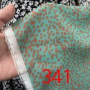 원단 341 오렌지 땡땡이 쉬폰 패턴원단 고정폭 145cm 이미지