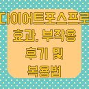 다이어트포스프로 효과, 부작용 후기 및 복용법