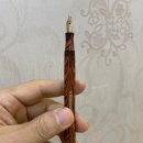 WATERMAN 52, RED RIPPLE, SEMI FLEX 14K STUB BROAD NIB 이미지