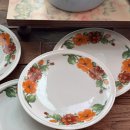 레드플라워(RED FLOWER) | 바바리아 오렌지 레드플라워 디저트플레이트 / Bavaria orange red flower dessert plate