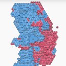 (정치) 21대 대선 지역별 결과 지도 이미지