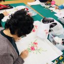 천에 그리는 그림 이미지