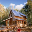 숲속의 통나무집 이미지