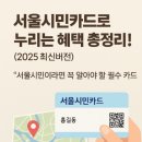 묘도수퍼(복지도우미) | [생활정보-서울시민카드] 서울시민이라면 꼭 알아야 할 필수 카드혜택 총정리! (2025 최신버전)
