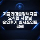비즈플랜 | 저금리대출정책자금 요식업 사장님 승인후기 심사포인트 김해