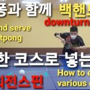 코스를 노리는 실전형 하회전 백핸드 서브 꿀팁 Tips for practical downturn backhand serve to aim 이미지