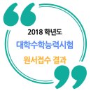 2018학년도 대학수학능력시험 원서접수 결과 이미지