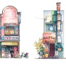 감성 일러스트 수채화 이미지