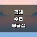 의료법인숭인의료재단 김해복음병원 | 김해시 근처 주말 응급실 정보 병원 24시 큰 진료시간 위치 새벽