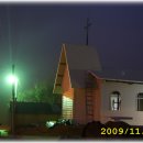 천을리 전원 교회 야경 이미지