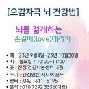 유성구 진잠건강나눔센터 3층 | 젊은뇌-오감자극 치매예방 손길애테라피 프로그램 2023년 9월4~10월30일(총7회)