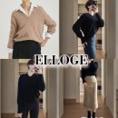 Elloge 엘로주 라쿤 브이넥 니트 블랙 리뷰 29cm 여자겨울 오버핏니트 추천 (Raccoon V-neck Kint)