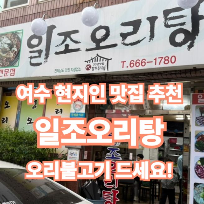 여수 현지인 맛집 오리 불고기 일조오리탕 여수시 맛집 추천