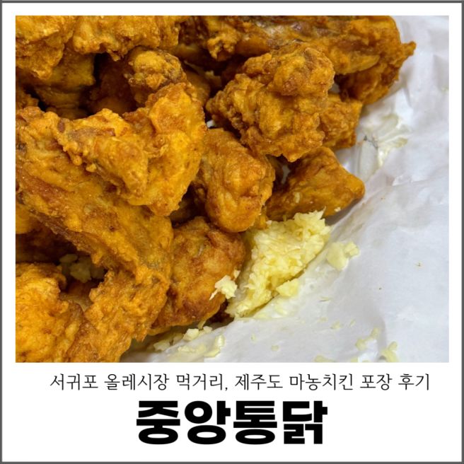 서귀포 올레시장 먹거리, 제주도 마농치킨 중앙통닭 포장 후기