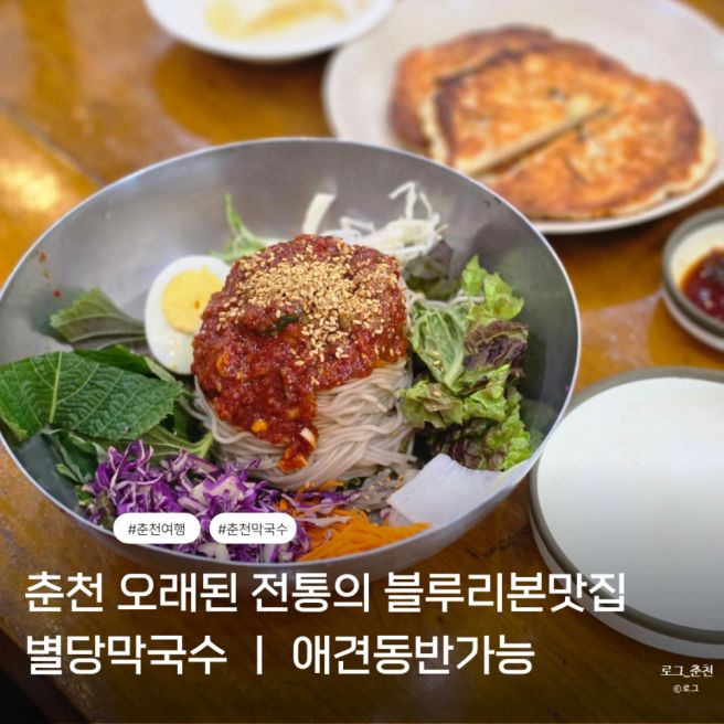 춘천막국수맛집 약사동 별당막국수 블루리본 브레이크타임없는식당 애견동반