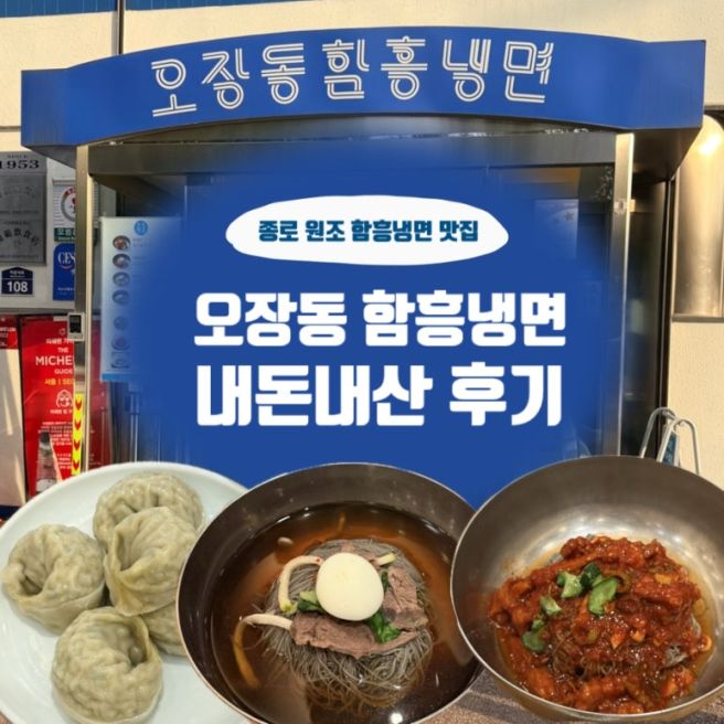 을지로 오장동 함흥냉면 후기 | 평양냉면 느낌 나는 함흥냉면 맛집 (내돈내산)