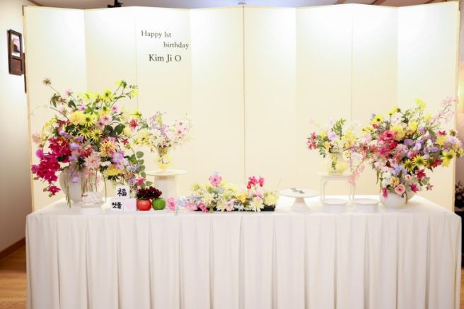 영주 다성한정식 돌잔치 ❤️ 알록달록 피오니 돌상으로 완성한 지오의 첫 생일! | 안동 바네사파티