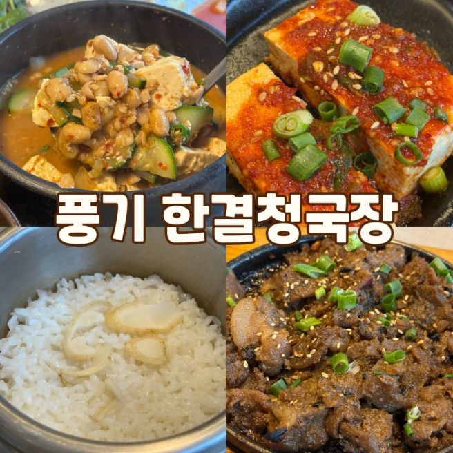 영주 풍기 맛집 한결청국장 구수한 청국장과 간장 돼지불고기 정식 후기