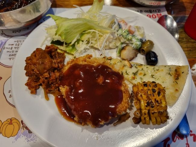 정평역맛집) 수제돈가스 무한리필 뷔페 "유생촌 경산시지점"