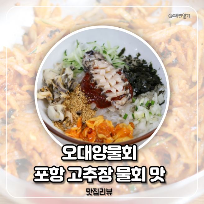 포항물회현지인 맛집 포항고추장물회맛집 오대양물회 주차가능