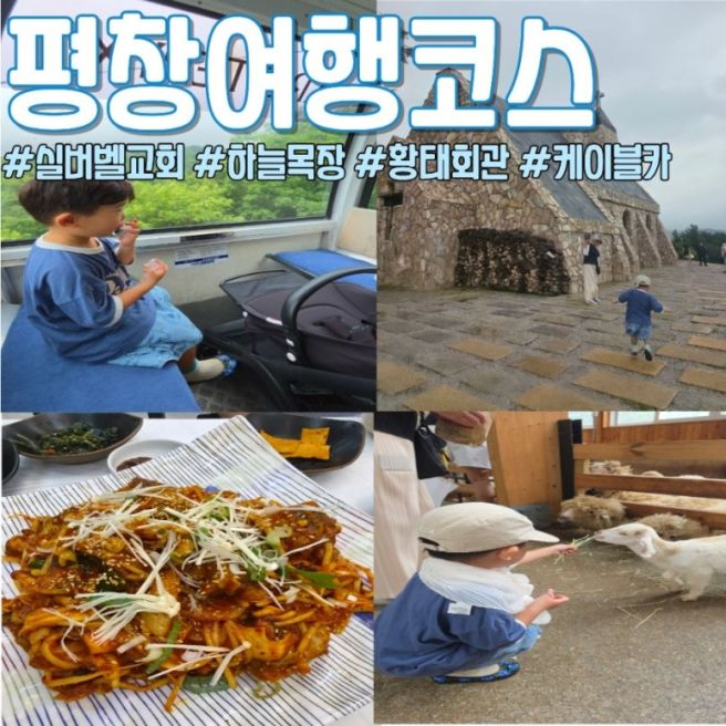 평창 대관령 여행 코스 실버벨 교회 하늘목장 발왕산 케이블카 대관령 맛집 황태회관