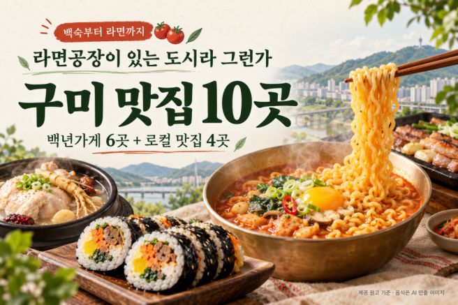 라면공장이 있는 도시라 그런가｜구미 맛집 백년가게 포함 10곳 총정리 구미 백년가게, 구미 현지 맛집...