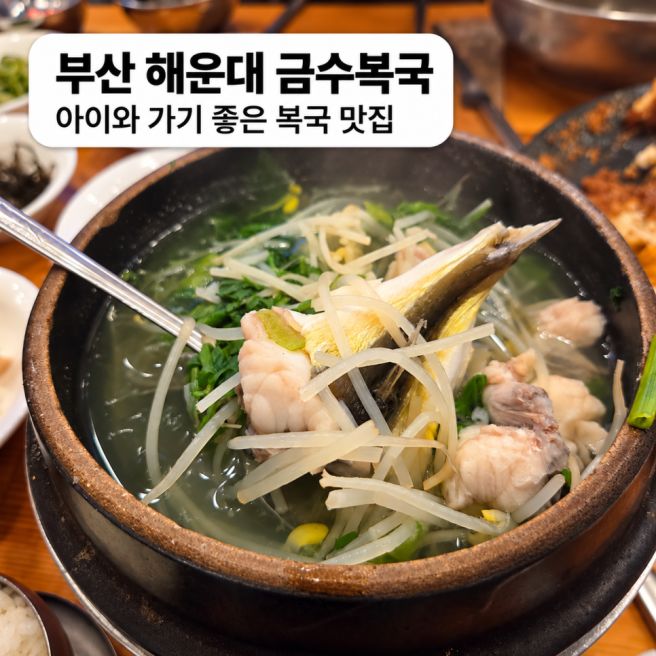 부산 가족여행 맛집 추천, 아이와 함께 가기 좋은 해운대 금수복국