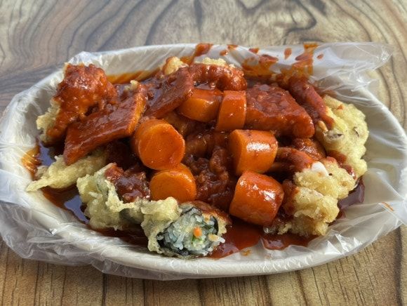 강릉중앙시장 골목 현지인맛집 포장마차 먹거리 여고시절 카레떡볶이 주차장 및 웨이팅