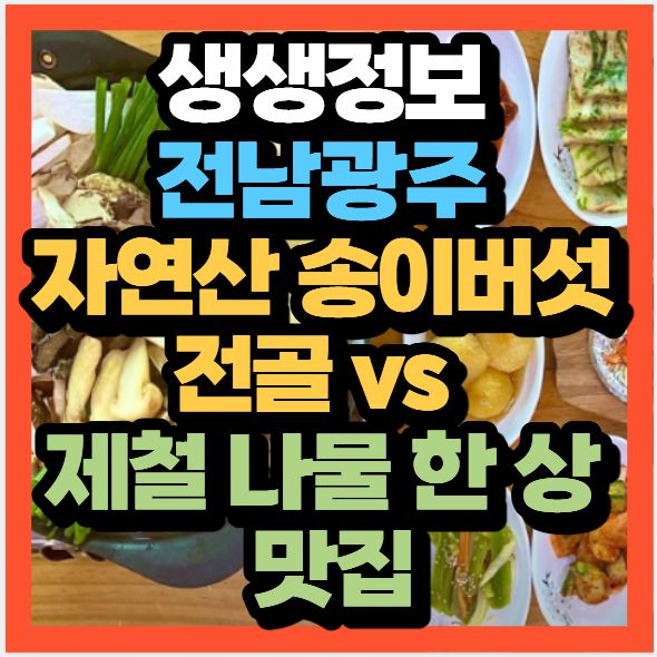 자연산 송이버섯전골 vs 제철 나물 한 상 맛집 전남 구례군 만남가든 남한산성맛집 용마루 위치 어디?