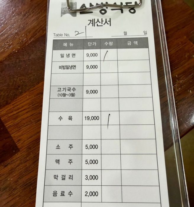 제주시 밀면, 수육 맛집 : 수육도 꼭! 시켜야 하는 산방식당 제주점(점심 웨이팅)