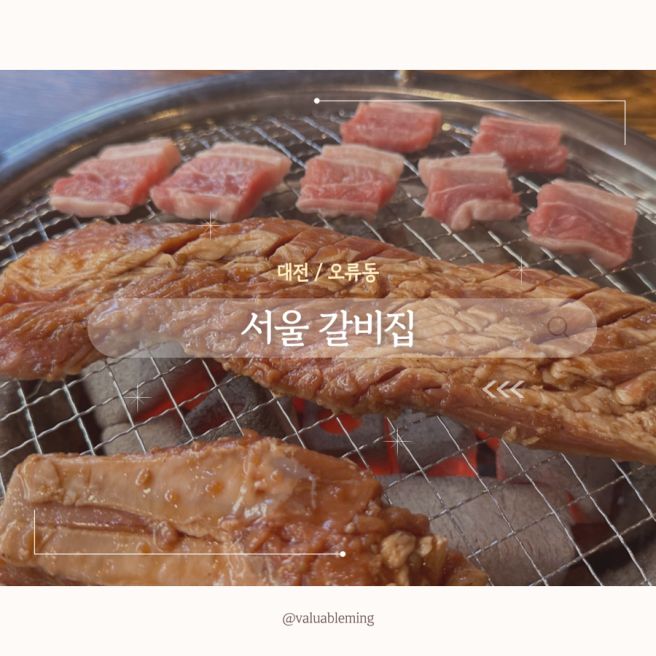 대전 오류동 숯불에 구운 삼겹살과 갈비가 맛있는 대전중구맛집 서울갈비집