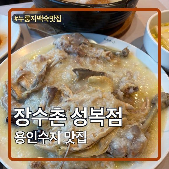 용인 수지 성복동맛집 장수촌 누룽지백숙