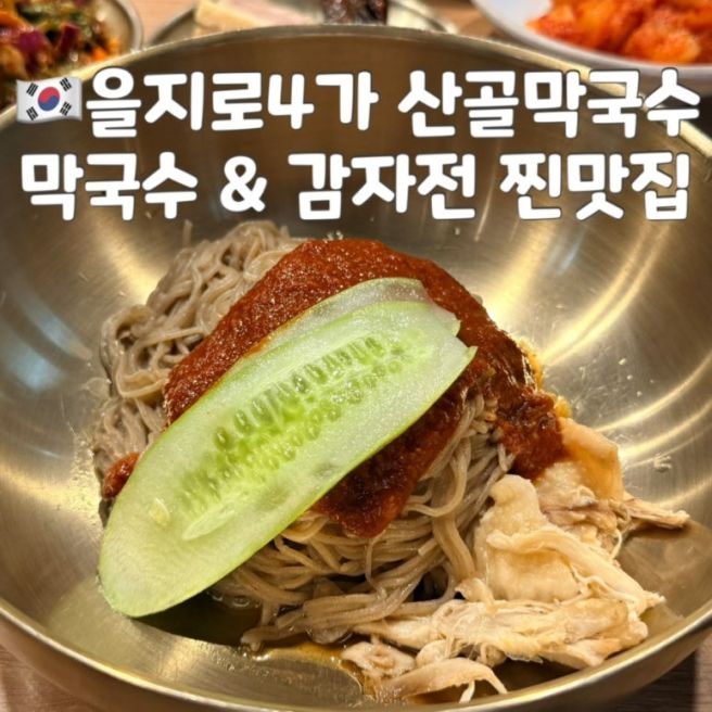 [을지로4가] 산골막국수 : 막국수 &amp; 감자전 찐맛집